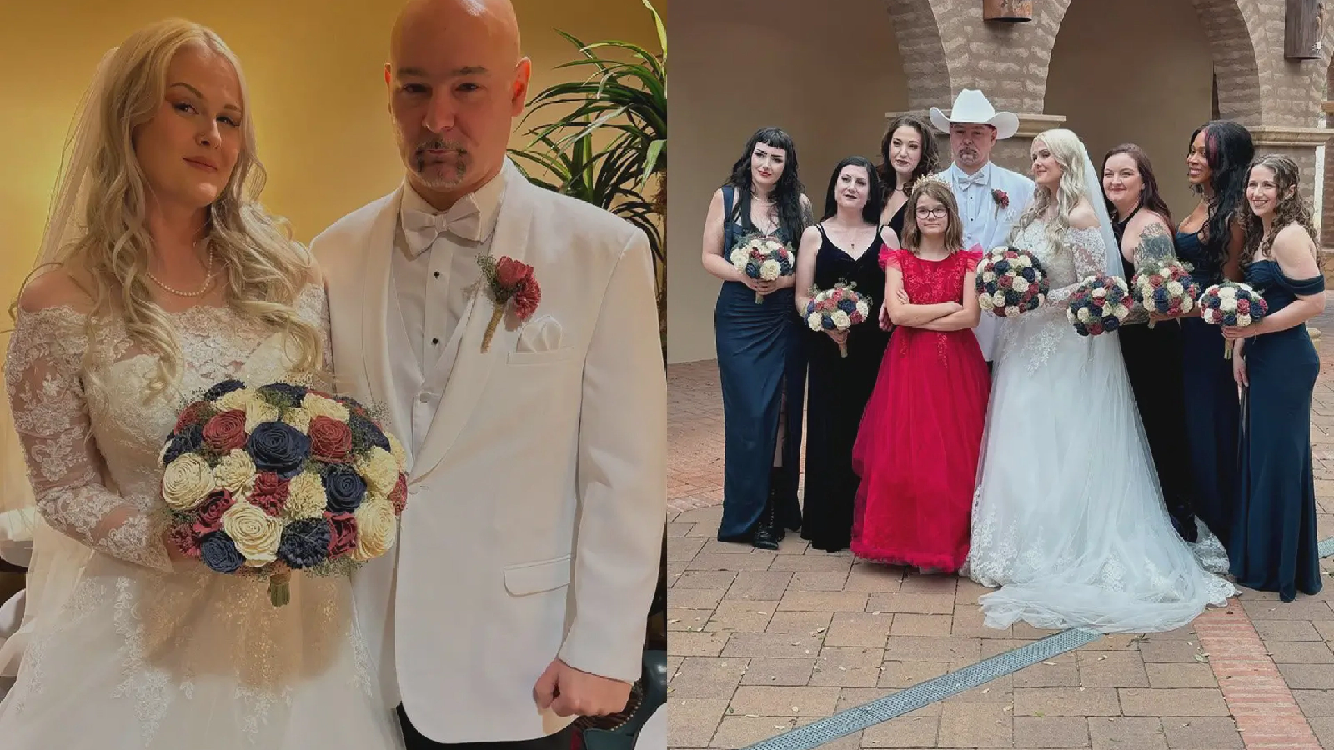 Guitarist Ashok Šmerda and keyboardist Zoë Marie Federoff celebrate their marriage in a gothic ceremony in Tucson, Arizona.